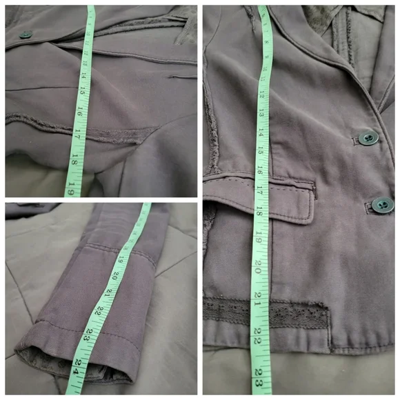 HEI HEI | Anthro | Delaine Cute Gray Gingham Blazer (SIZE 4) - Picture 11 of 16